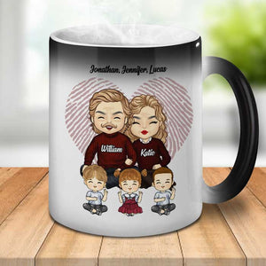 You Me & The Kids - Personalized Color Changing Mug - Gift For Couples, Husband Wife