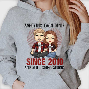 Annoying Since Year Still Going Strong - Personalized Unisex T-Shirt, Hoodie, Sweatshirt - Gift For Couple, Husband Wife, Anniversary, Engagement, Wedding, Marriage Gift