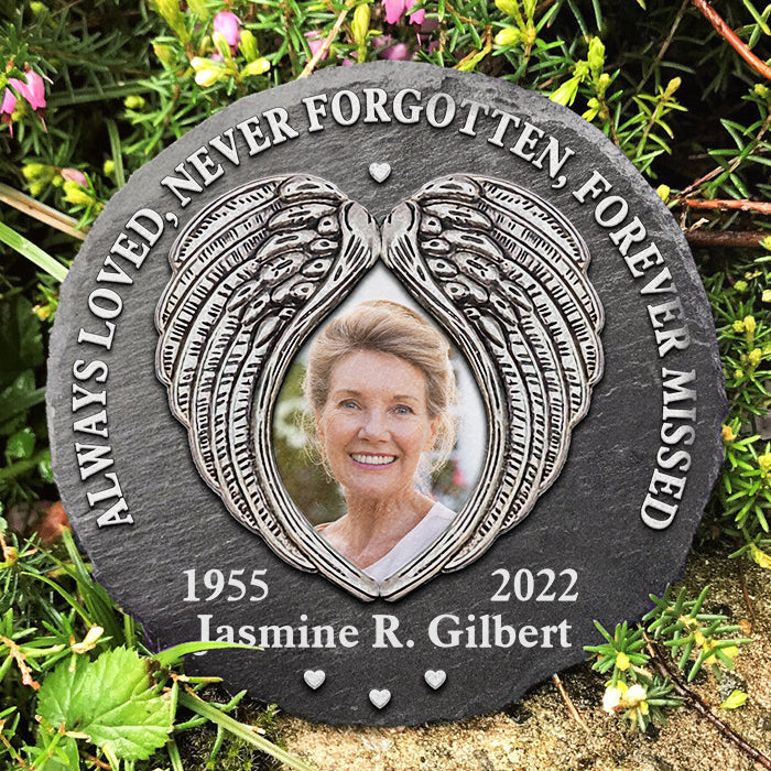 Custom 2024 Memorial Stone | Memorial Plaque | Temporary Grave Marker | Personalized Memorial Garden Stone | Sympathy Gift | Goodbye Not Forever