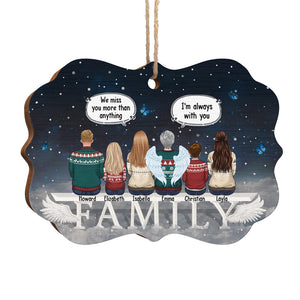 We Miss You More Than Anything - Memorial Personalized Custom Ornament - Wood Benelux Shaped - Sympathy Gift, Christmas Gift For Family Members