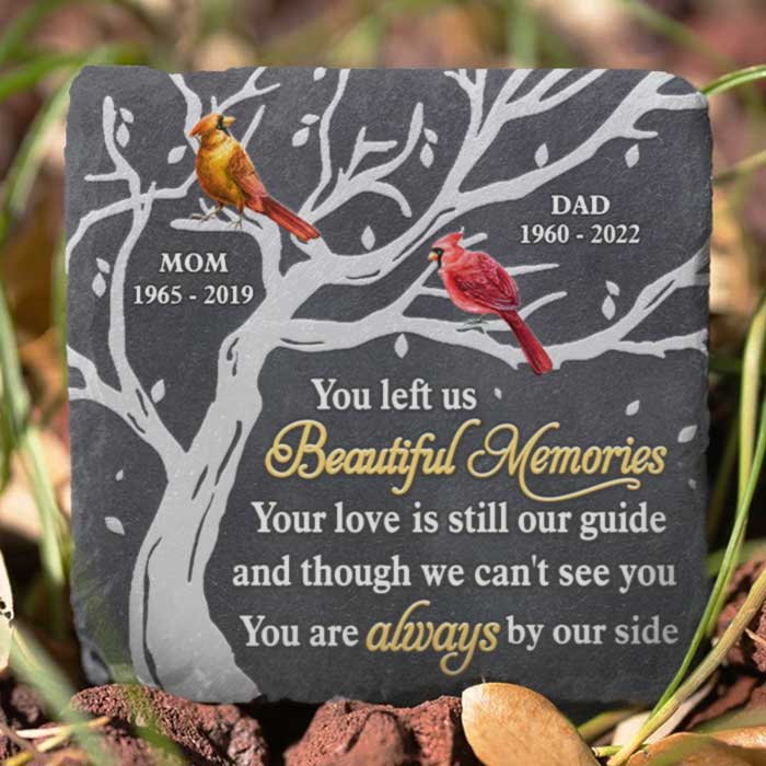 Though We Can't See You, You Are Always By Our Side - Personalized Memorial Stone, Human Grave Marker - Memorial Gift, Sympathy Gift