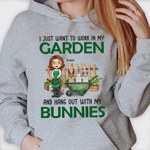 Hang Out With Bunnies - Personalized Unisex T-shirt, Hoodie - Gift For Gardening Lovers
