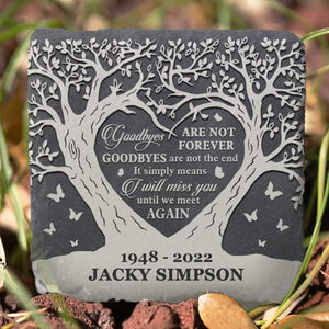 Custom Memorial buy Stone | Memorial Plaque | Temporary Grave Marker | Personalized Memorial Garden Stone | Sympathy Gift | Goodbye Not Forever