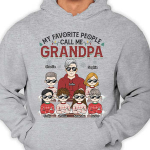 My Favorite Call Me Grandpa - Personalized Unisex T-Shirt, Hoodie, Sweatshirt - Gift For Grandpa, Grandparents, Christmas Gift