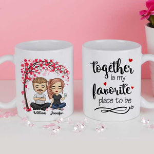 Together Is Our Favorite Place To Be - Gift For Couples, Personalized Mug.