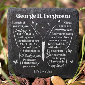 I Thought Of You With Love Today - Personalized Memorial Stone, Human Grave Marker - Memorial Gift, Sympathy Gift