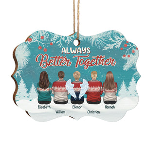 Always Better Together - Personalized Custom Benelux Shaped Wood Christmas Ornament - Gift For Family, Christmas Gift