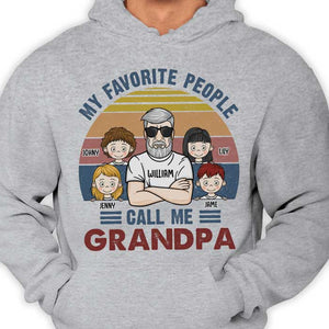 My favorite people call me grandpa, custom grandpa shirt, fathers