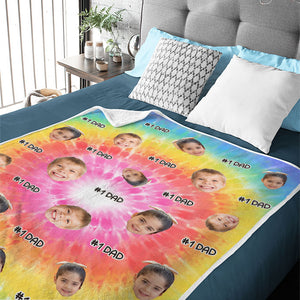 Best Dad Ever - Personalized Custom Blanket - Upload Image, Gift For Family, Christmas Gift