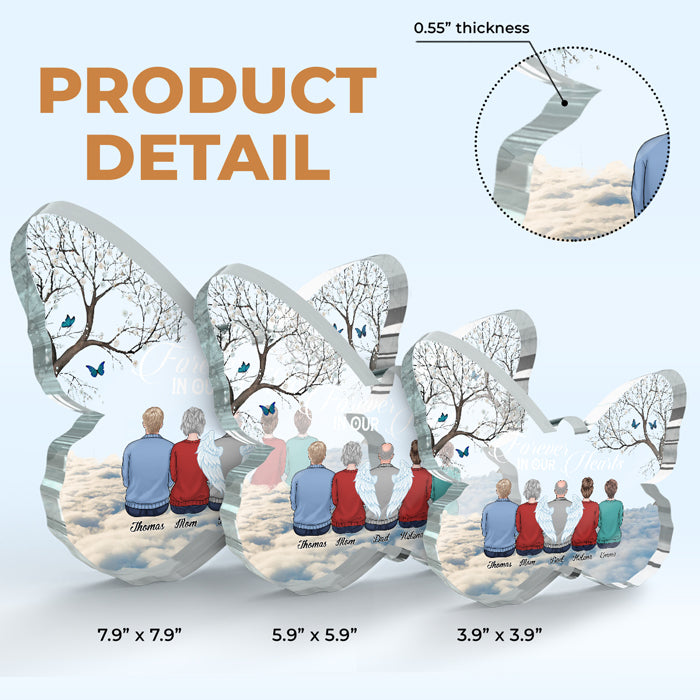 I Am Always With You - Memorial Personalized Custom Butterfly Shaped Acrylic Plaque - Sympathy Gift, Gift For Family Members