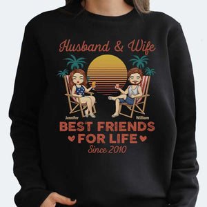 Best Friends For Life - Personalized Unisex T-Shirt, Hoodie, Sweatshirt - Gift For Couple, Husband Wife, Anniversary, Engagement, Wedding, Marriage Gift