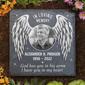 I Have You In My Heart - Personalized Memorial Stone, Human Grave Marker - Upload Image, Memorial Gift, Sympathy Gift