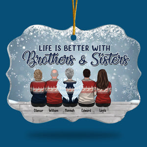 The Love Between Brothers & Sisters - Family Personalized Custom Ornament - Acrylic Benelux Shaped - New Arrival Christmas Gift For Siblings, Brothers, Sisters
