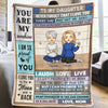 Never Forget That I Love You - Family Personalized Custom Blanket - Christmas Gift For Family Members