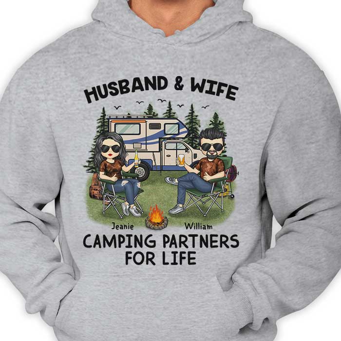 Husband And Wife Camping Partners For Life - Gift For Camping