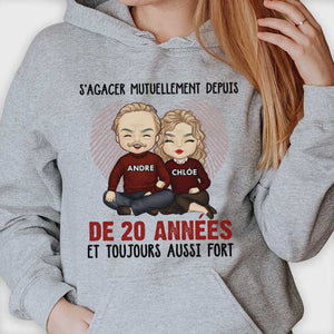 S'ennuyer Mutuellement Pendant De Nombreuses Années Et Toujours Aussi Fort - Anniversary Gifts, Gift For Couples, Husband Wife - Personalized Unisex Hoodie French.