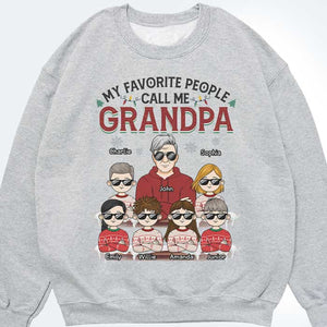 My Favorite Call Me Grandpa - Personalized Unisex T-Shirt, Hoodie, Sweatshirt - Gift For Grandpa, Grandparents, Christmas Gift