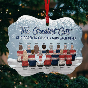 My Siblings Are My Greatest Gifts - Personalized Custom Benelux Shaped Wood/Aluminum Christmas Ornament - Gift For Siblings, Christmas Gift