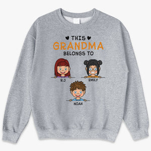 This Grandma Belongs To - Family Personalized Custom Unisex T-Shirt, Hoodie, Sweatshirt - Birthday Gift For Mom, Grandma