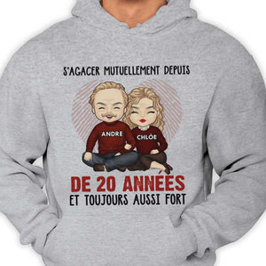S'ennuyer Mutuellement Pendant De Nombreuses Années Et Toujours Aussi Fort - Anniversary Gifts, Gift For Couples, Husband Wife - Personalized Unisex Hoodie French.