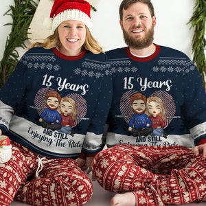 We've Been Together For Several Years & We're Still Enjoying The Ride - Couple Personalized Custom Ugly Sweatshirt - Unisex Wool Jumper - Christmas Gift For Husband Wife, Anniversary