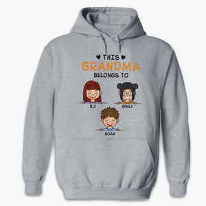 This Grandma Belongs To - Family Personalized Custom Unisex T-Shirt, Hoodie, Sweatshirt - Birthday Gift For Mom, Grandma