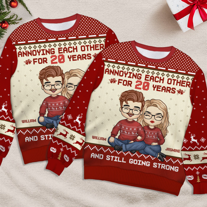 Merrily Ever After Couple Santa, Personalized Custom Ugly