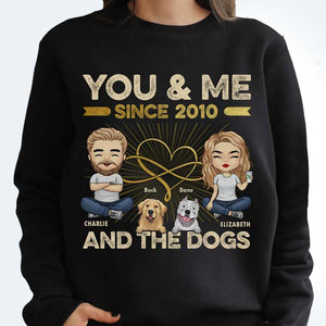 You, Me & The Dogs - Personalized Unisex T-shirt, Hoodie, Sweatshirt - Gift For Couple, Husband Wife, Anniversary, Engagement, Wedding, Marriage Gift