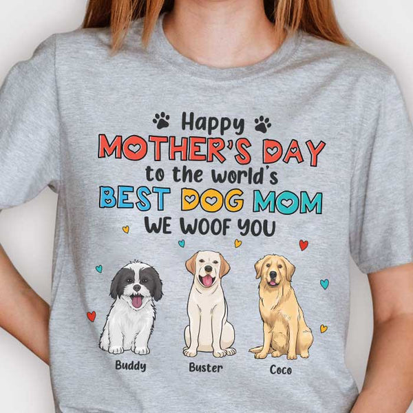 Womens Dog Mom Mothers Day Flowers Poodle Mom T Shirt Gift Mother's day  S-5XL