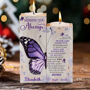 Missing You Always - Personalized Candle Holder.