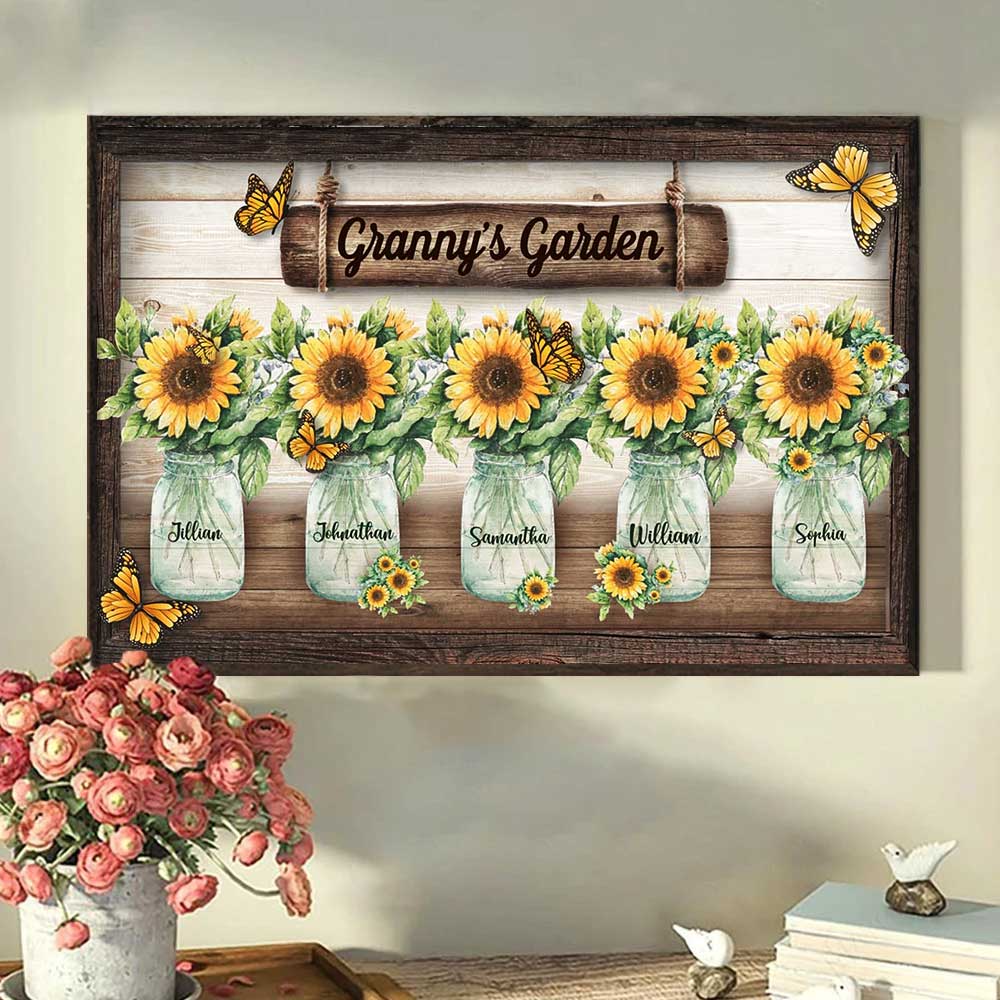 Grandma's Garden - Personalized Horizontal Poster.