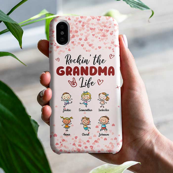 Rockin This Amazing Grandma Life Gift For Grandma Personalized Phone Case