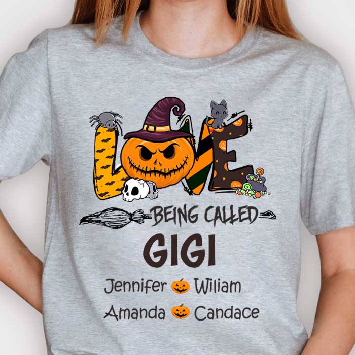 Love Being Called Grandma Halloween - Personalized Unisex T-Shirt.