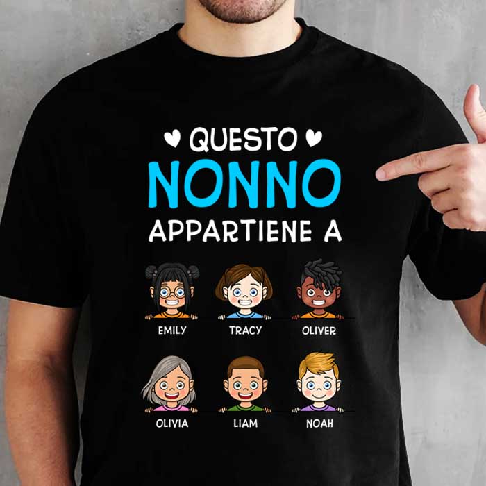 Questo Nonno Nonna Appartiene A - Personalized Unisex T-Shirt.