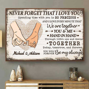 I Love Every Minute That We Are Together - Personalized Horizontal Poster.