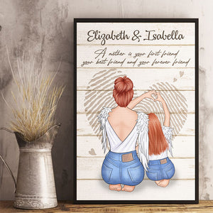 A Mother Is Your Forever Friend - Mom To Daughter, Personalized Vertical Poster.