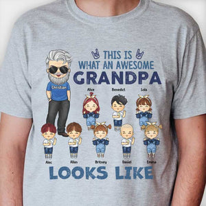This Is What An Awesome Grandpa Looks Like - Gift For Grandpa, Personalized Unisex T-shirt, Hoodie