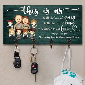 This Is Us, A Whole Lot Of Love - Personalized Key Hanger, Key Holder - Gift For Couples, Husband Wife