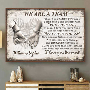 I Love You More Than Any Fight We Will Ever Have - Gift For Couples, Personalized Horizontal Poster.
