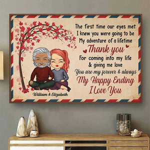 You Are My Forever & Always - Gift For Couples, Personalized Horizontal Poster.