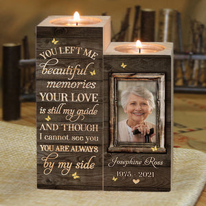 You're Always By My Side - Upload Image, Personalized Candle Holder.