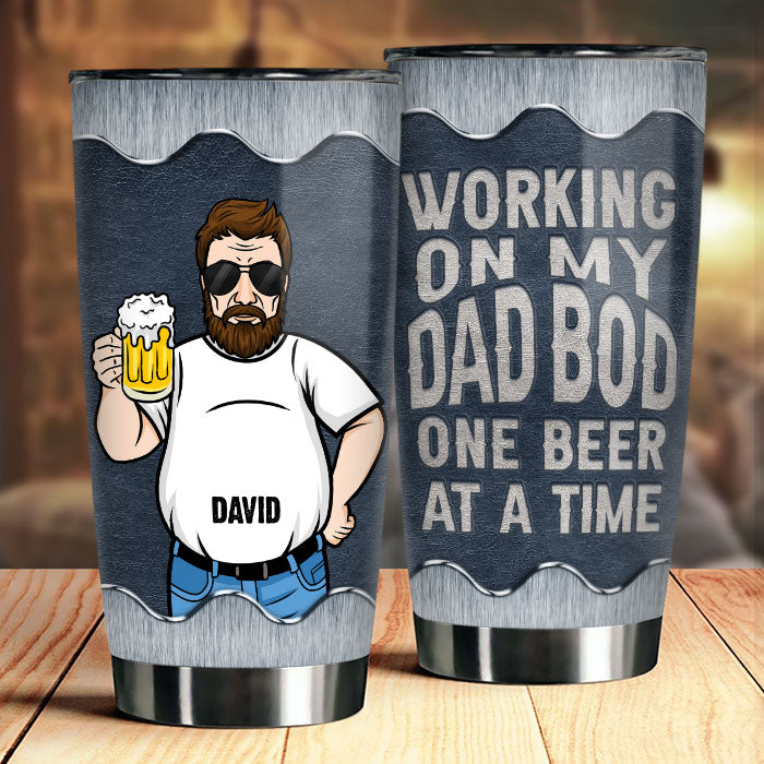 Funny Tumbler Gift, Personalized Name/Text - With Great Beard