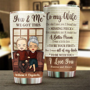 Husband To Wife - I Want All Of My Lasts To Be With You - Gift For Couples, Husband Wife, Personalized Tumbler.