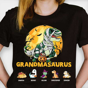 Happy Halloween - Let's Have Fun With The Dinosaurs On Halloween Night - Personalized Unisex T-Shirt.