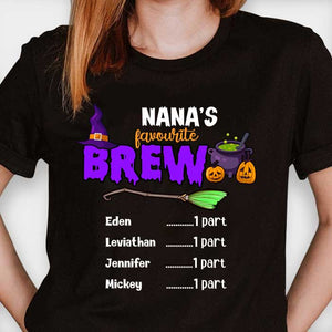 Grandma's Favorite Brew - Personalized Unisex T-Shirt, Halloween Ideas..