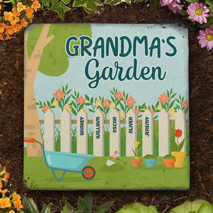 Grandma's Garden Of Love - Personalized Garden Stone - Gift For Grandma, Grandparents