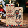 I Love You To The Moon And Back - Gift For Couples, Personalized Candle Holder