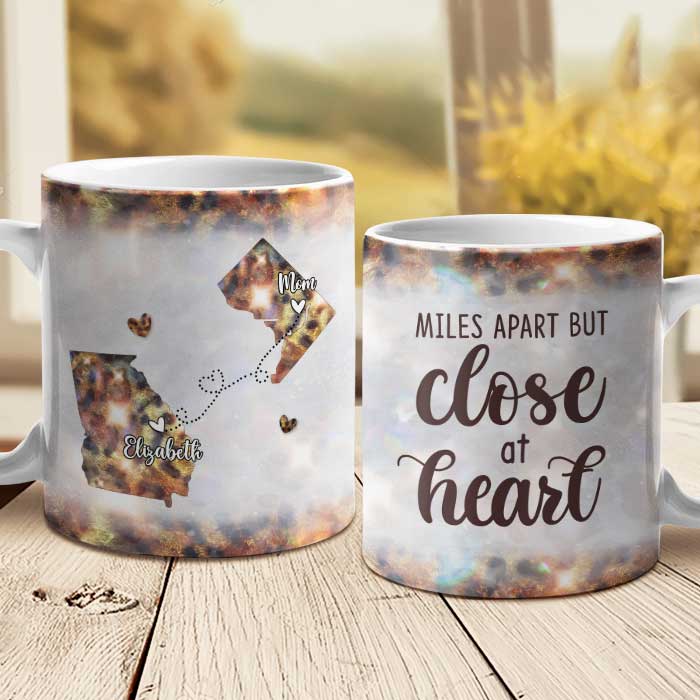 Mom with Heart Coffee Mug