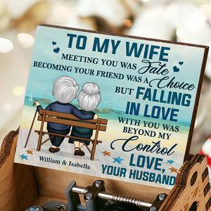 Meeting You Was Fate - Personalized Music Box - Gift For Couples, Husband Wife