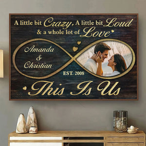 A Whole Lot Of Love - Personalized Horizontal Poster - Upload Image, Gift For Couples, Husband Wife